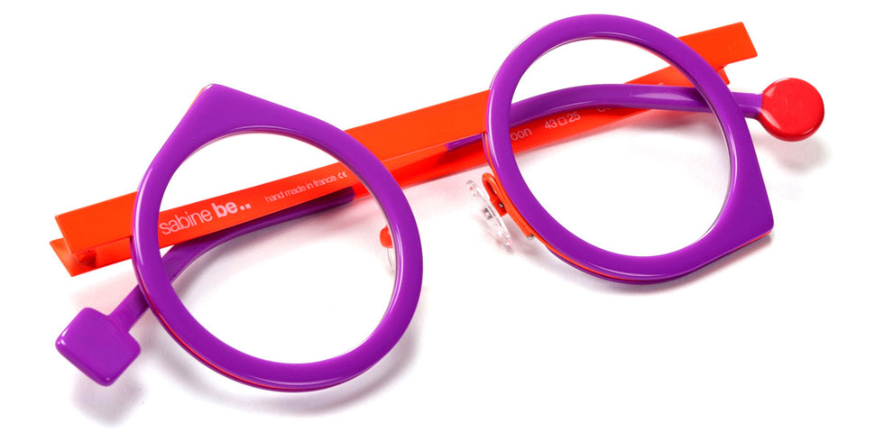 Sabine Be® Be Yoon SB Be Yoon 410 43 - Shiny Violine / Neon Orange Satin Eyeglasses