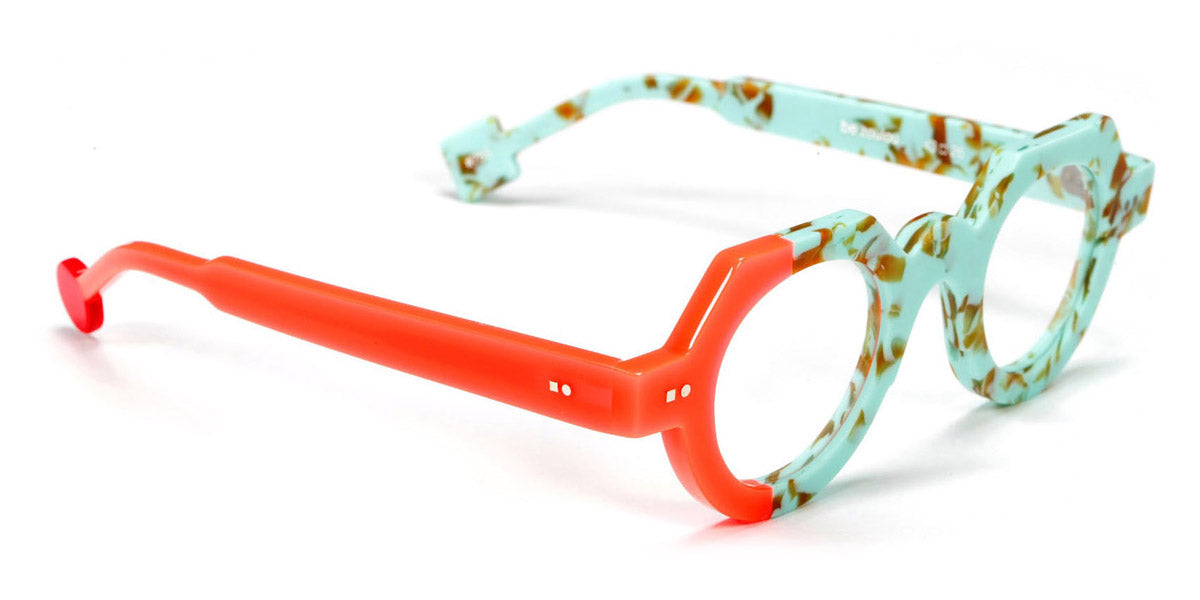 Sabine Be® Be Zoulou SB Be Zoulou 755 43 - Matte Marbled Turquoise / Shiny Miami Neon Orange Eyeglasses