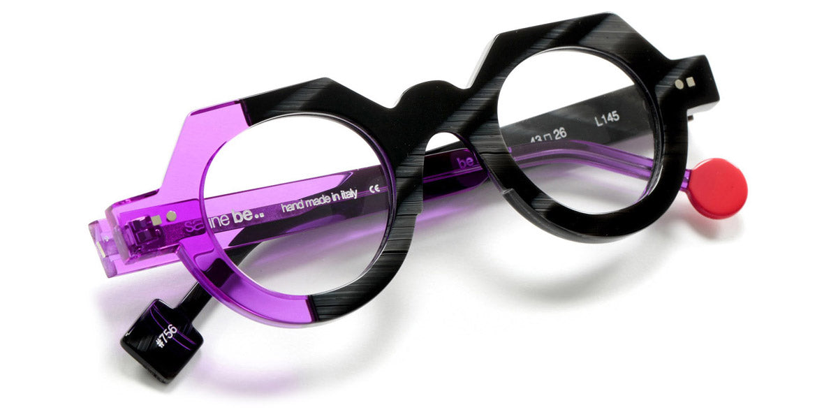Sabine Be® Be Zoulou SB Be Zoulou 756 43 - Shiny Tawny Grey / Shiny Translucent Purple Eyeglasses