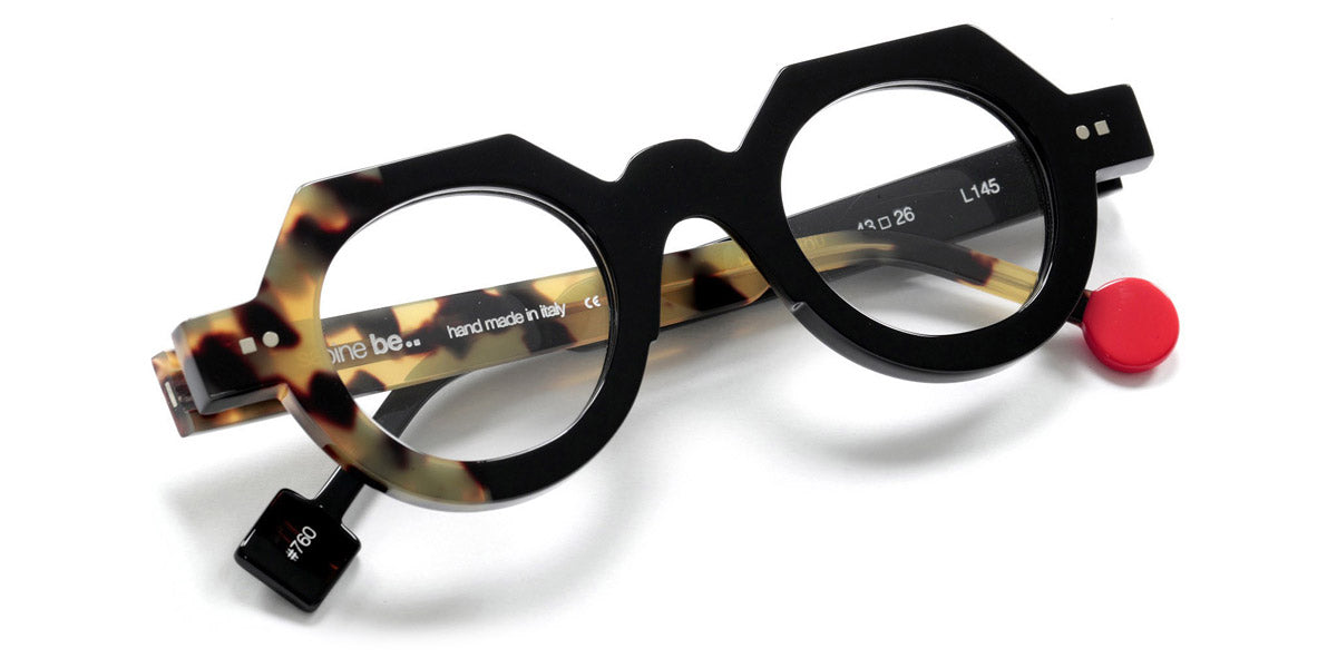 Sabine Be® Be Zoulou SB Be Zoulou 760 43 - Shiny Black / Shiny Tokyo Tortoise Eyeglasses