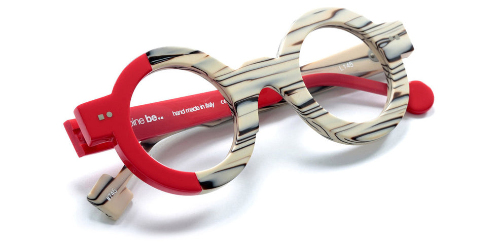 Sabine Be® Be Zozo SB Be Zozo 745 41 - Vanilla Choco Matte / Shiny Red Eyeglasses