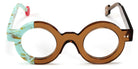 Sabine Be® Be Zozo SB Be Zozo 746 41 - Translucent Cognac Matte / Marbled Turquoise Matte Eyeglasses