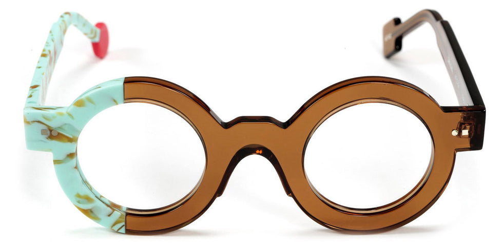 Sabine Be® Be Zozo SB Be Zozo 746 41 - Translucent Cognac Matte / Marbled Turquoise Matte Eyeglasses