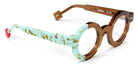 Sabine Be® Be Zozo SB Be Zozo 746 41 - Translucent Cognac Matte / Marbled Turquoise Matte Eyeglasses
