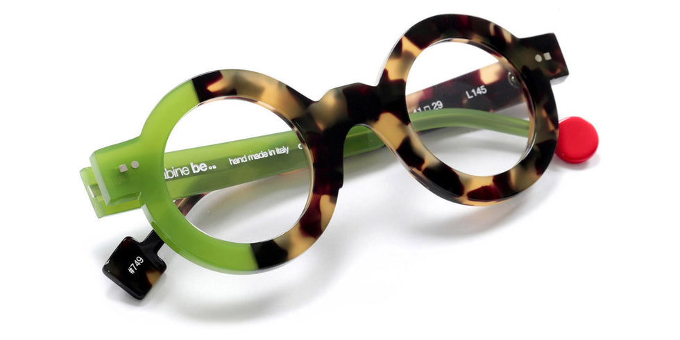 Sabine Be® Be Zozo SB Be Zozo 749 41 - Shiny Khaki Tortoiseshell / Shiny Opal Khaki Eyeglasses