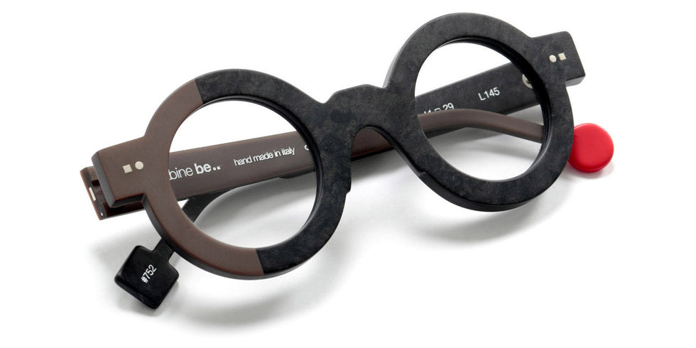 Sabine Be® Be Zozo SB Be Zozo 752 41 - Matte Marbled Slate Gray / Matte Iced Brown Eyeglasses