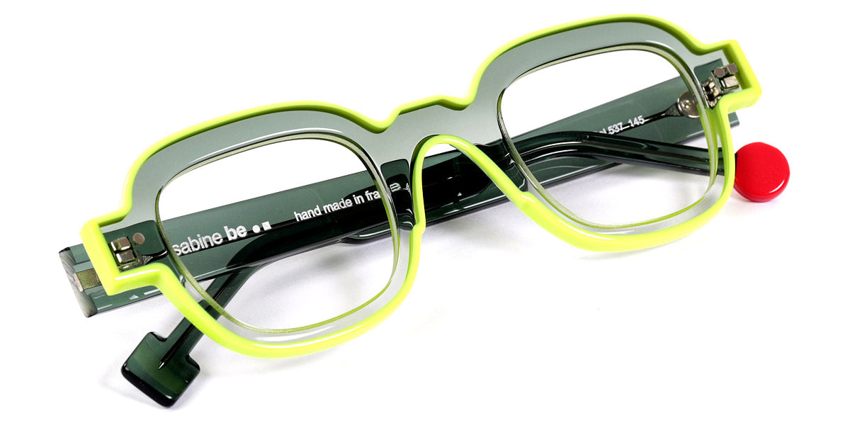 Sabine Be® Be Artist Line SB Be Artist Line 537 45 - Shiny Shaded Khaki / Shiny Neon Yellow Eyeglasses