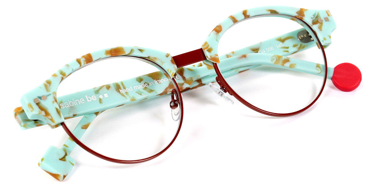 Sabine Be® Be Master Pantos SB Be Master Pantos 556 51 - Matte Marbled Turquoise / Shiny Camel Eyeglasses