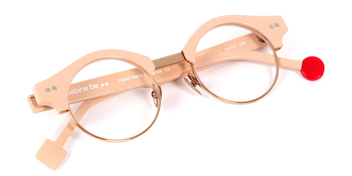Sabine Be® Be Master Round SB Be Master Round 547 45 - Shiny Nude / Polished Rose Gold Eyeglasses