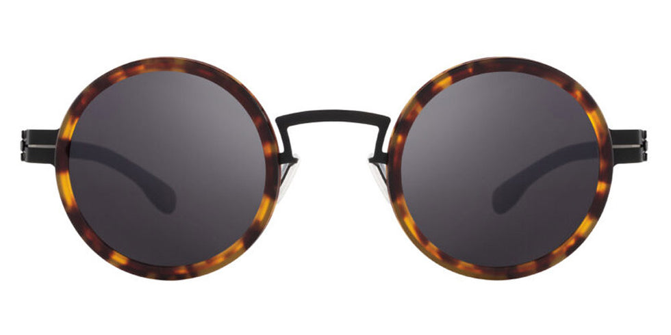 Ic! Berlin® Bent ICB IC0030 BENT 05C 43 - Black-Magma-Matt/Smoke Mirrored Lenses Sunglasses

