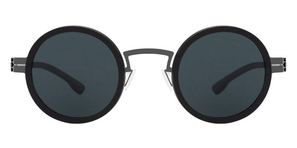 Ic! Berlin® Bent ICB IC0030 BENT 05A 43 - Gun-Metal-Black-Rough/Smoke Lenses Sunglasses

