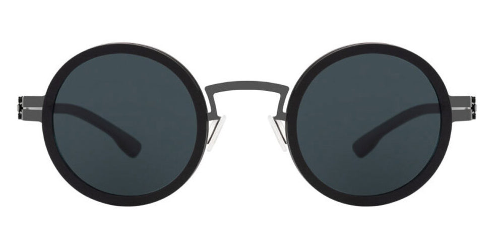 Ic! Berlin® Bent ICB IC0030 BENT 05A 43 - Gun-Metal-Black-Rough/Smoke Lenses Sunglasses

