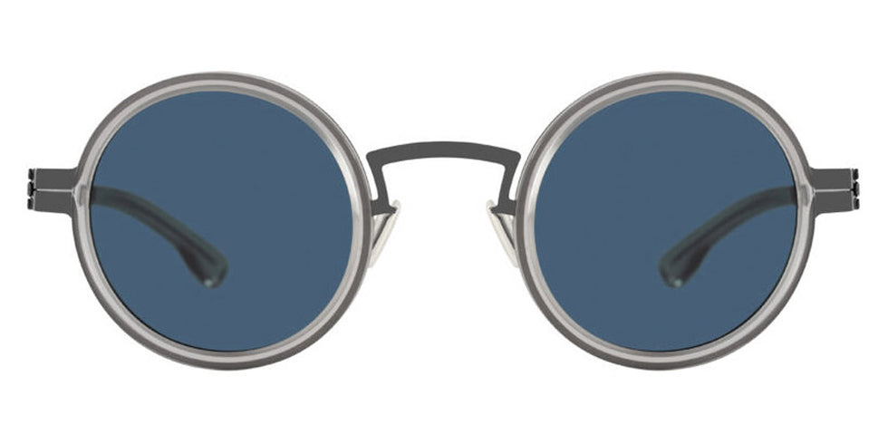 Ic! Berlin® Bent ICB IC0030 BENT 05N 43 - Gun-Metal-Sky-Grey/Green Lenses Sunglasses