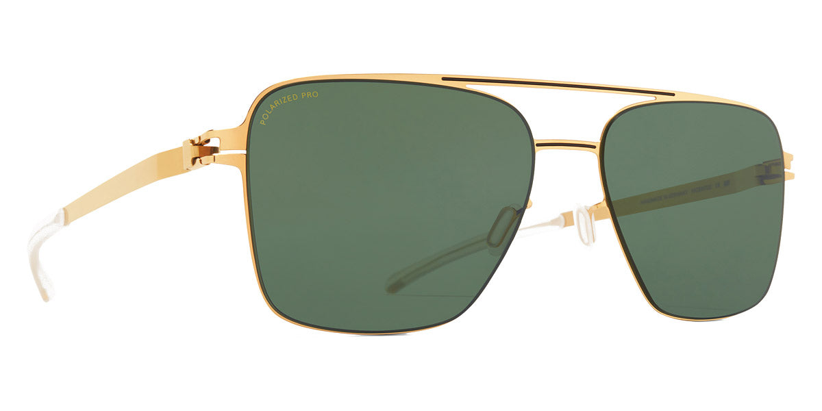 Mykita® BERNIE MYK BERNIE Gold/Black / Polarized Pro Green 15 56 - Gold/Black / Polarized Pro Green 15 Sunglasses