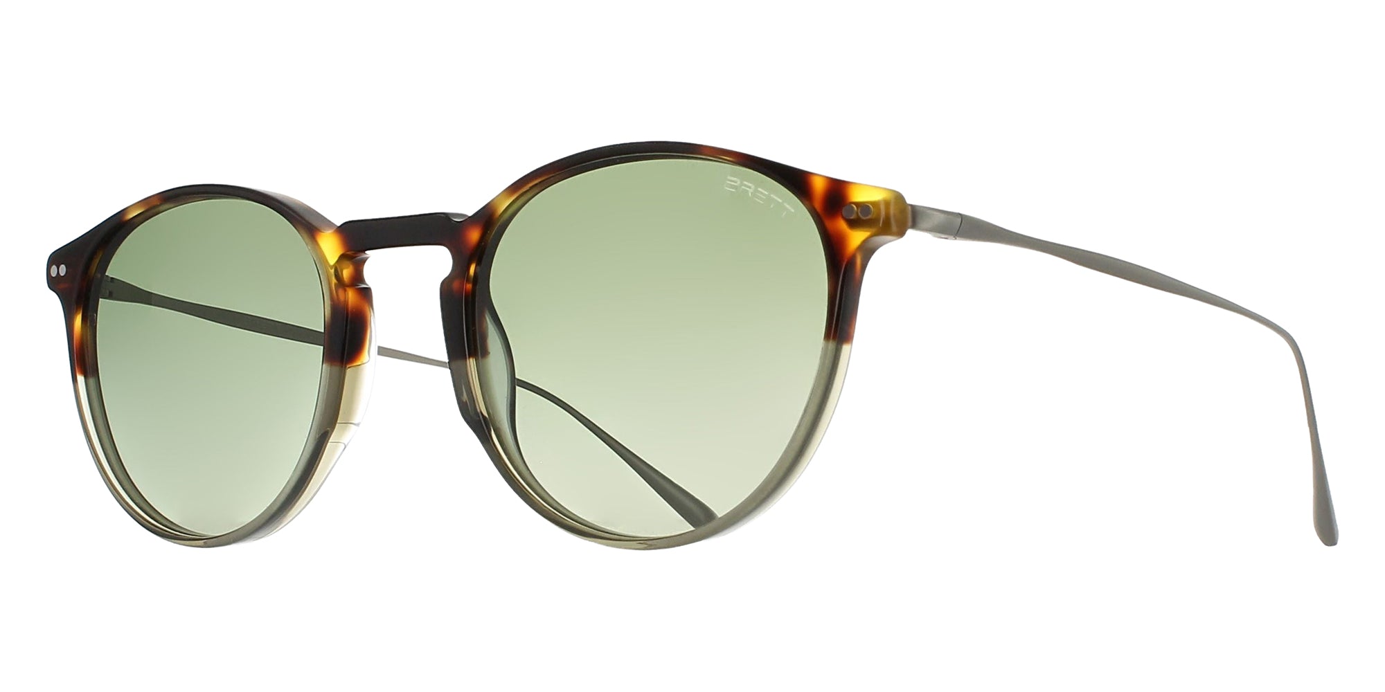 Brett® BIG MILES SUN BRTT BIG MILES SUN-C13-ST 51 - Khaki Gradient Tortoise/Silver - C13