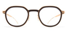 Mykita® BIRCH MYK BIRCH MH8 Ebony Brown/Champagne Gold 47 - MH8 Ebony Brown/Champagne Gold Eyeglasses