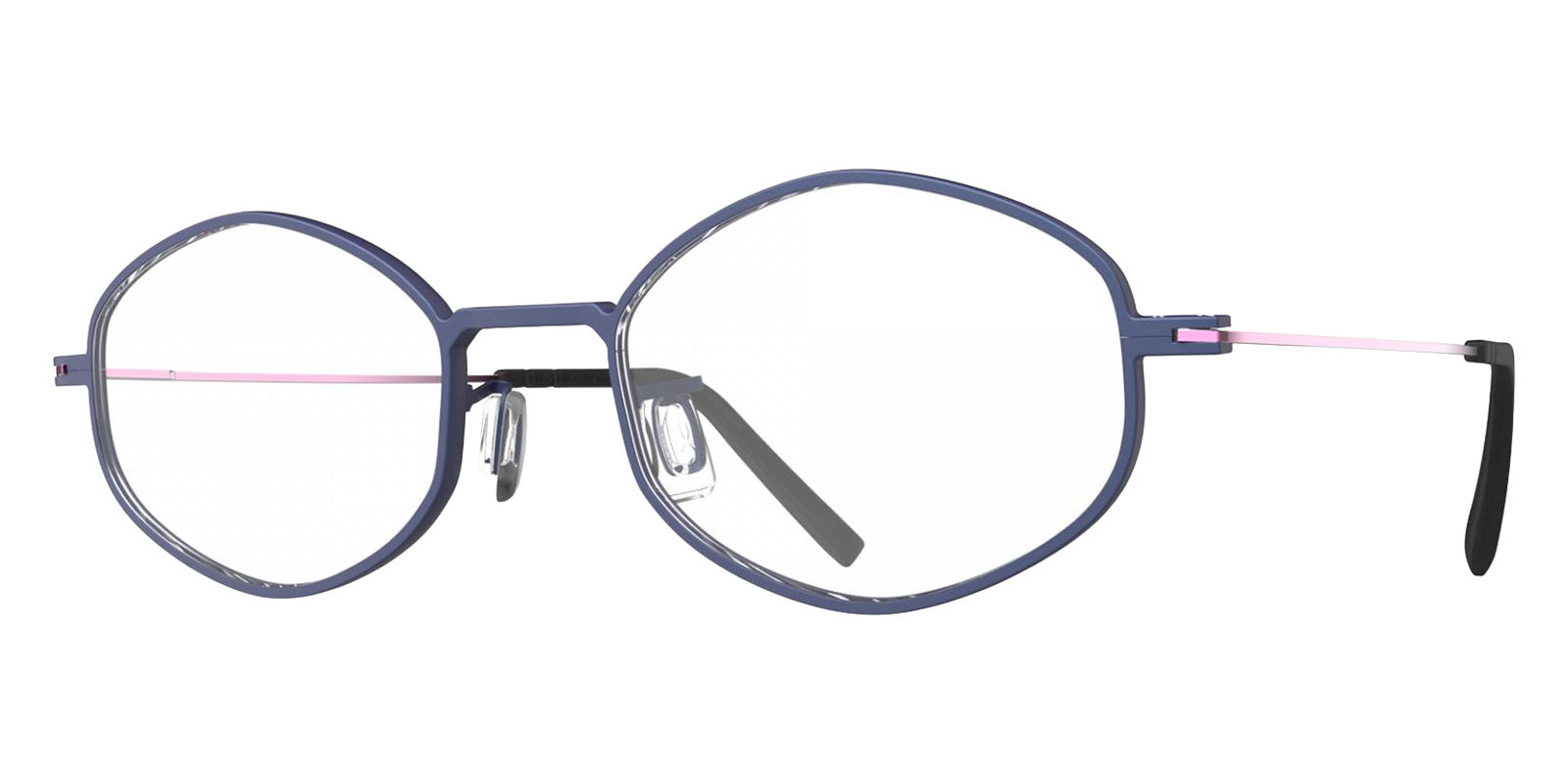 Blackfin® ALTADENA Eyeglasses BLF ALTADENA OP 1895 51 - Persian Indigo/Shiny Oxide Pink