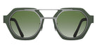 Blackfin® CORONADO BLF CORONADO SATIN SILVER/AVOCADO GREEN/R041 1944 49 Sunglasses - SATIN SILVER/AVOCADO GREEN/R041 1944