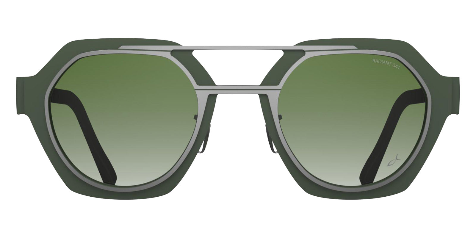 Blackfin® CORONADO BLF CORONADO SATIN SILVER/AVOCADO GREEN/R041 1944 49 Sunglasses - SATIN SILVER/AVOCADO GREEN/R041 1944