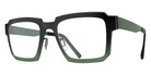 Blackfin® FLATIRON Eyeglasses BLF FLATIRON OP 1985 53 - Shiny Black Gold/Avocado Green