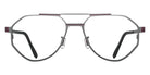 Blackfin® HAMILTON Eyeglasses BLF HAMILTON OP 1976 55 - Satin Silver/Damascus Burgundy