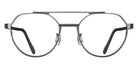 Blackfin® HAYMAN Eyeglasses BLF HAYMAN OP 1462 52 - Blackfin Black/Satin Silver
