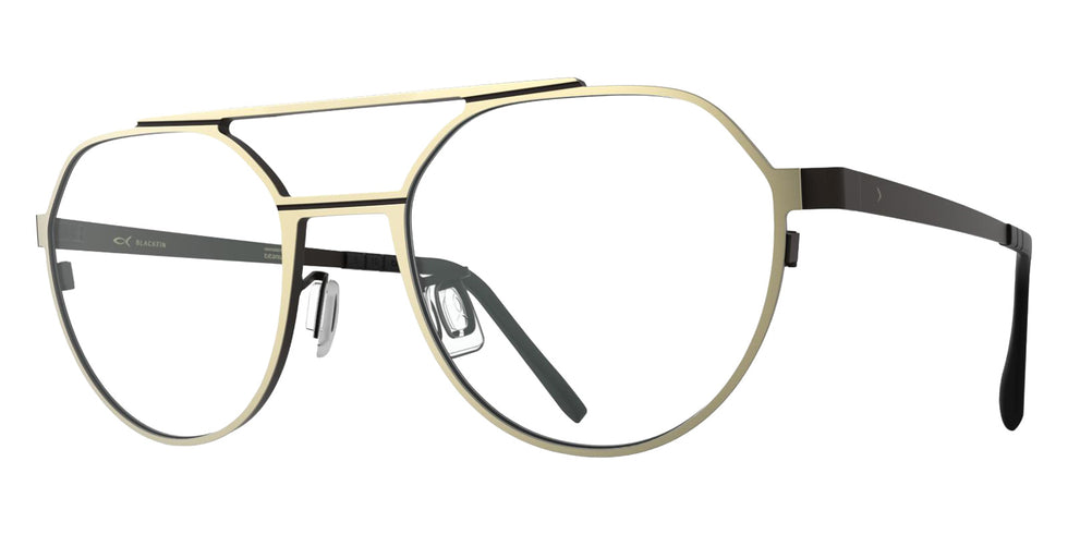 Blackfin® HAYMAN Eyeglasses BLF HAYMAN OP 1972 52 - Satin Light Gold/Nut Dark Brown