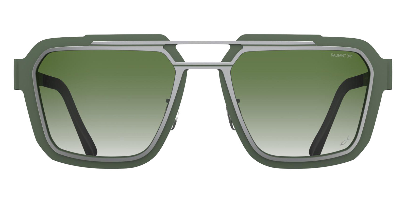 Blackfin® IRON HARBOR BLF IRON HARBOR SATIN SILVER/AVOCADO GREEN/R041 1944 56 Sunglasses - SATIN SILVER/AVOCADO GREEN/R041 1944