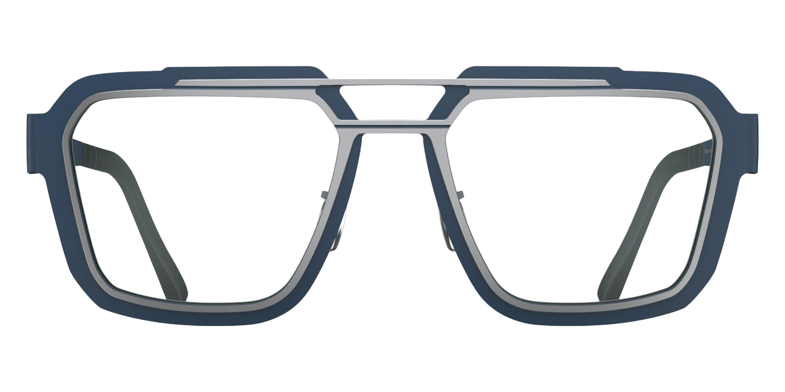 Blackfin® IRON HARBOR BLF IRON HARBOR SATIN SILVER/SHADOW DARK BLUE 1846 56 Eyeglasses - SATIN SILVER/SHADOW DARK BLUE 1846