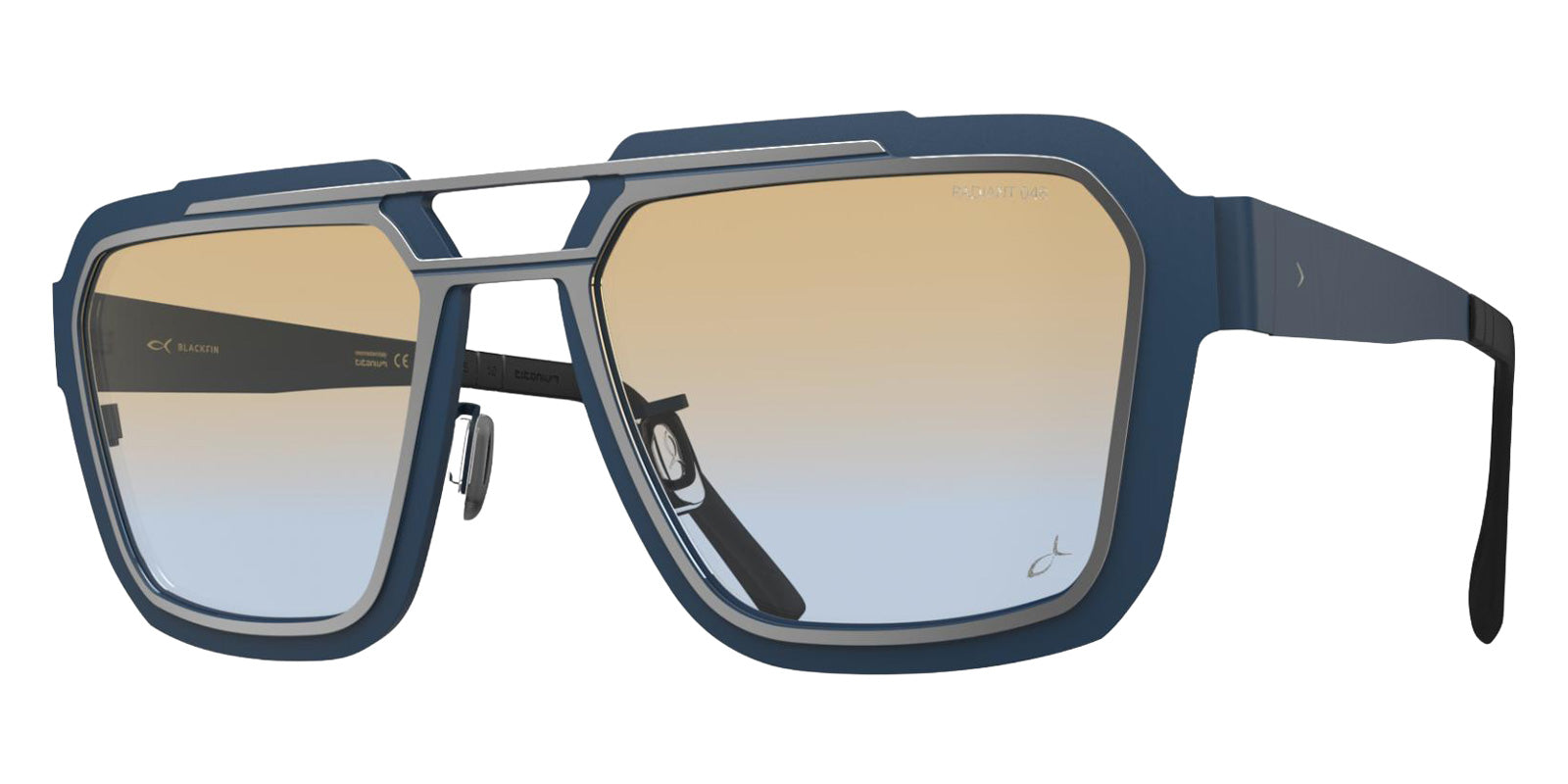 Blackfin® IRON HARBOR BLF IRON HARBOR SATIN SILVER/SHADOW DARK BLUE/R048 1846 56 Sunglasses - SATIN SILVER/SHADOW DARK BLUE/R048 1846