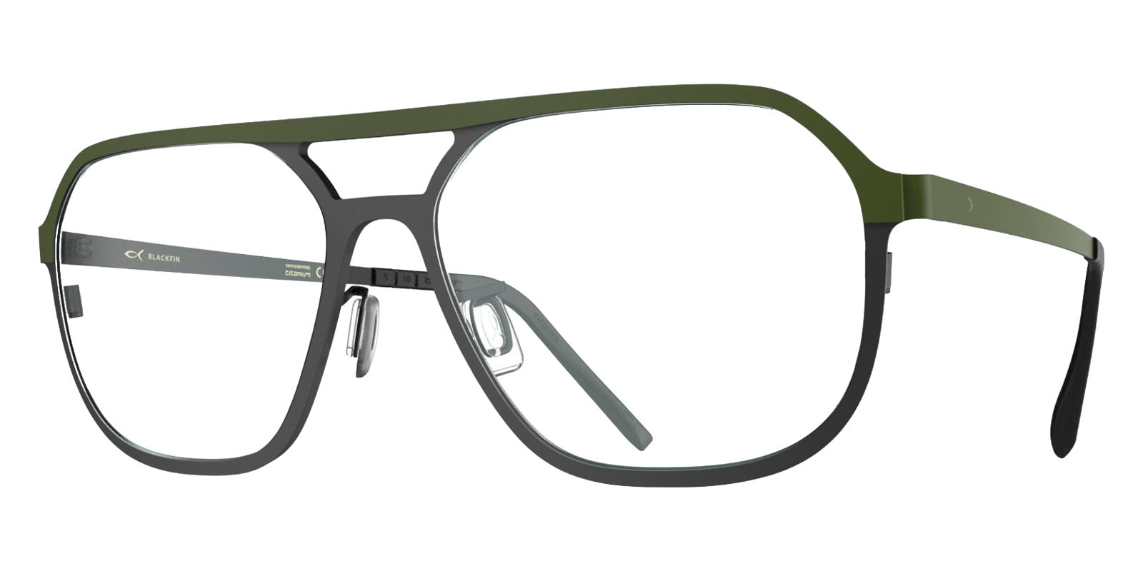 Blackfin® LOPEZ Eyeglasses - ARMY DARK GREEN/BLACKFIN BLACK 1876 