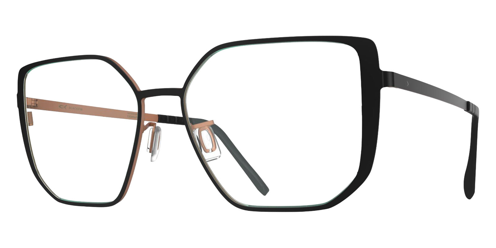 Blackfin® LOWELL BLF LOWELL MATT BLACK/COIN COPPER 1744 55 Eyeglasses - MATT BLACK/COIN COPPER 1744