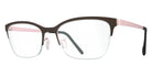 Blackfin® MADELINE Eyeglasses BLF MADELINE OP 1168 52 - Nut Dark Brown/Powder Pink