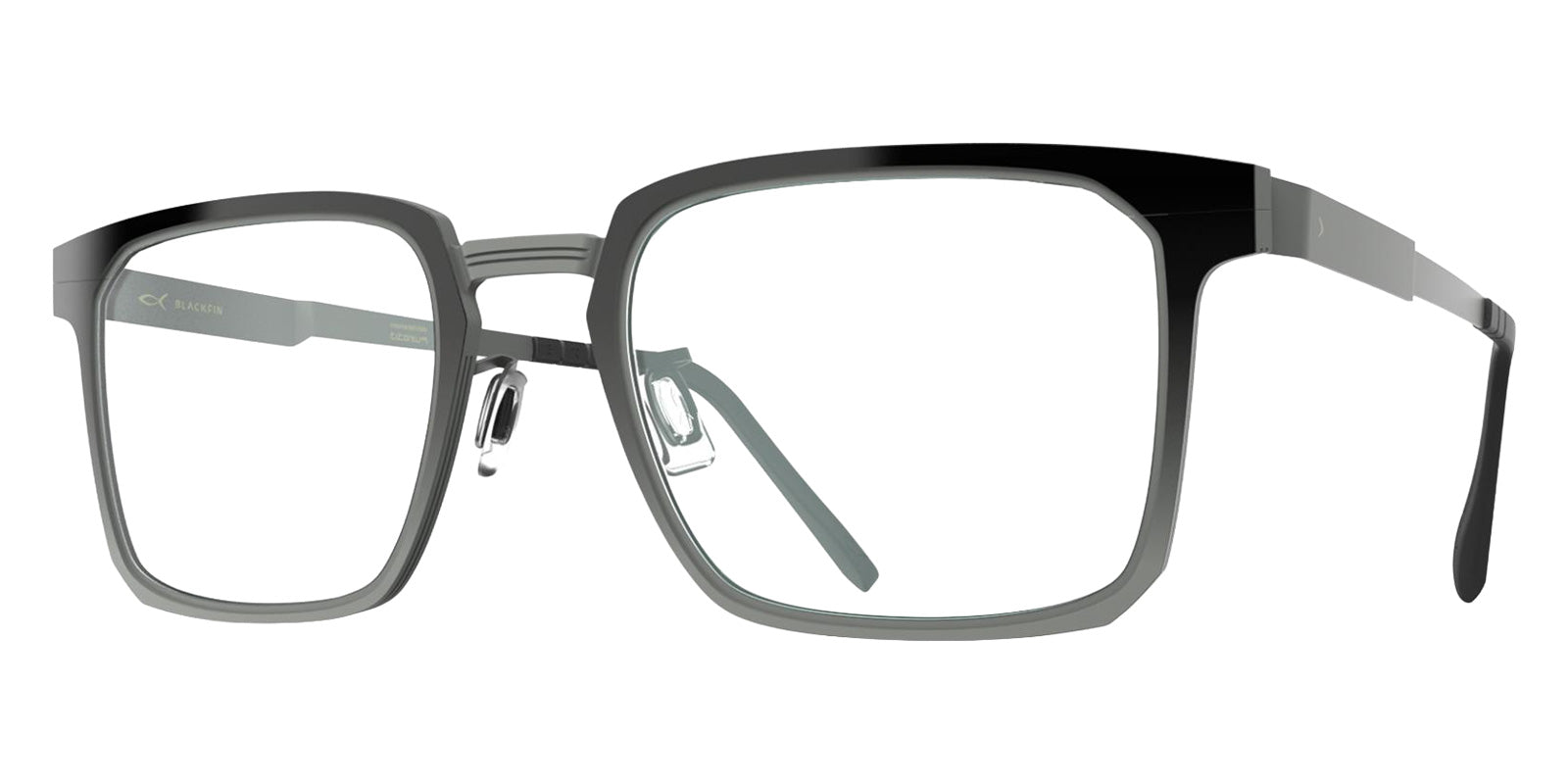 Blackfin® PEMBROKE Eyeglasses BLF PEMBROKE OP 1988 53 - Shiny Black Gold/Cosmic Gray
