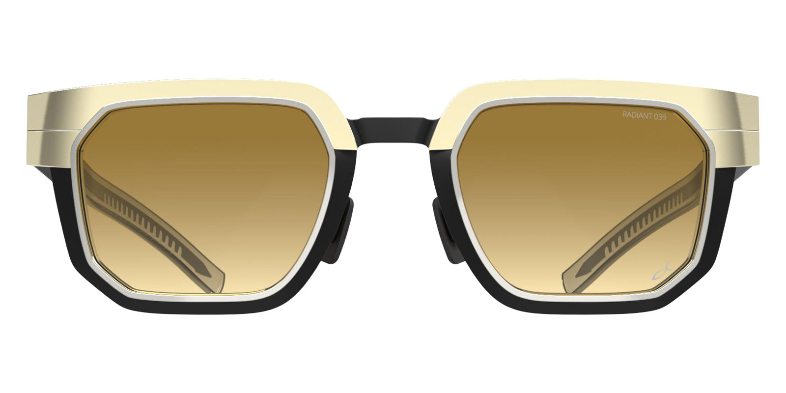 Blackfin® PROMETHEUS Sunglasses BLF PROMETHEUS Sun 1951 51 - Shiny Light Gold Titanium Frame/Palladium Details/Gradient Light Brown Haze Radiant Lenses