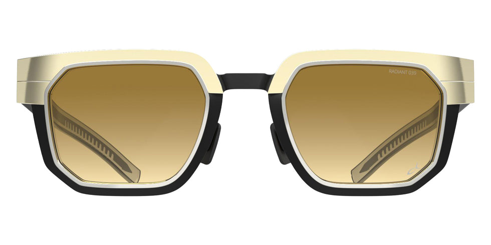 Blackfin® PROMETHEUS Sunglasses BLF PROMETHEUS Sun 1951 51 - Shiny Light Gold Titanium Frame/Palladium Details/Gradient Light Brown Haze Radiant Lenses