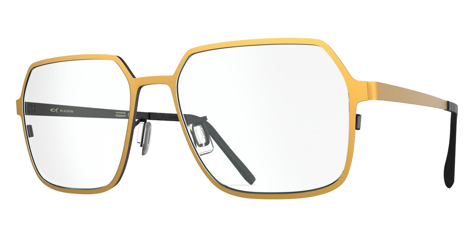 Blackfin® STINSON BLF STINSON OCHRE YELLOW/BLACK INK 1924 56 Eyeglasses - OCHRE YELLOW/BLACK INK 1924
