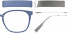 Blackfin® VITRA F1-D1 Eyeglasses BLF VITRA F1-D1 OP 19271788 50 - Matte Classic Blue/Shiny Silver