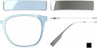 Blackfin® VITRA F1-D1 Eyeglasses BLF VITRA F1-D1 OP 19281788 50 - Shiny Sky Blue/Shiny Silver