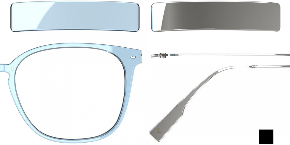 Blackfin® VITRA F1-D1 Eyeglasses BLF VITRA F1-D1 OP 19281788 50 - Shiny Sky Blue/Shiny Silver