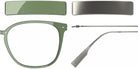 Blackfin® VITRA F1-D1 Eyeglasses BLF VITRA F1-D1 OP 19301942 50 - Shiny Cedar Green/Brushed Silver