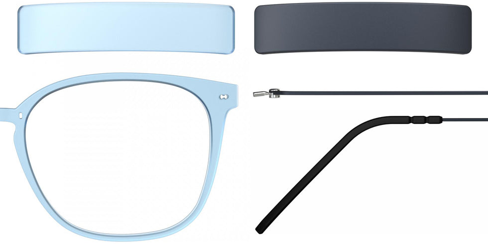 Blackfin® VITRA F1-D2 Eyeglasses BLF VITRA F1-D2 OP 19291792 50 - Matte Sky Blue/Storm Navy Blue