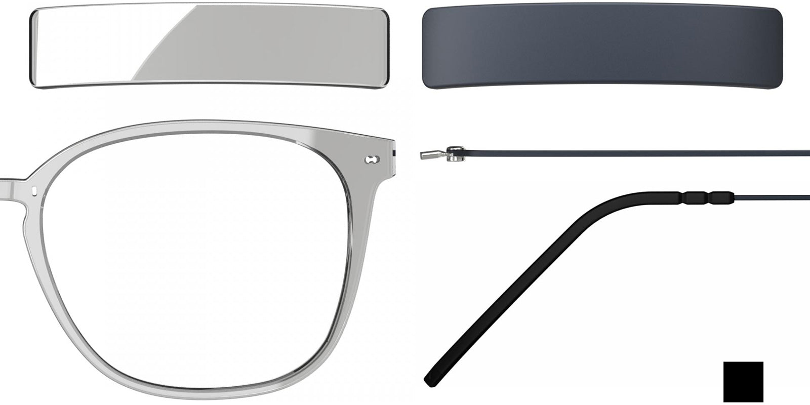 Blackfin® VITRA F1-D2 Eyeglasses BLF VITRA F1-D2 OP 19321792 50 - Shiny Driftwood Gray/Storm Navy Blue