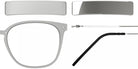 Blackfin® VITRA F1-D2 Eyeglasses BLF VITRA F1-D2 OP 19331788 50 - Matte Driftwood Gray/Shiny Silver
