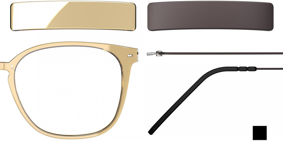Blackfin® VITRA F1-D2 Eyeglasses BLF VITRA F1-D2 OP 19361796 50 - Shiny Honey Gold/Chestnut Brown