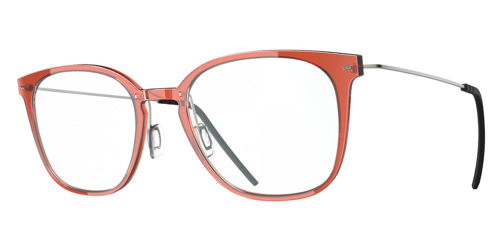 Blackfin® VITRA F1-D2 Eyeglasses BLF VITRA F1-D2 OP 19381942 50 - Shiny Mandarin Red/Brushed Silver