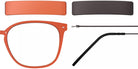 Blackfin® VITRA F1-D2 Eyeglasses BLF VITRA F1-D2 OP 19391796 50 - Matte Mandarin Red/Chestnut Brown