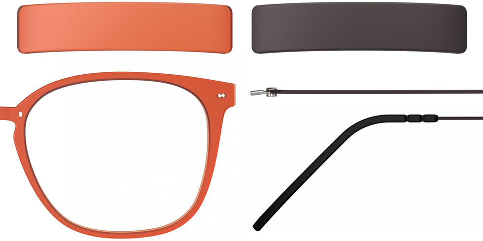 Blackfin® VITRA F1-D2 Eyeglasses BLF VITRA F1-D2 OP 19391796 50 - Matte Mandarin Red/Chestnut Brown