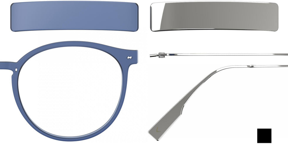 Blackfin® VITRA F2-D1 Eyeglasses BLF VITRA F2-D1 OP 19271788 48 - Matte Classic Blue/Shiny Silver