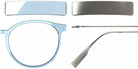 Blackfin® VITRA F2-D1 Eyeglasses BLF VITRA F2-D1 OP 19281942 48 - Shiny Sky Blue/Brushed Silver